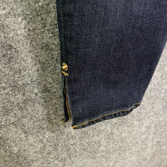 Frame Jeans Women 27 Le High Skinny Blue Cropped Slit Ankle Stretch Dark Wash - Picture 10 of 15